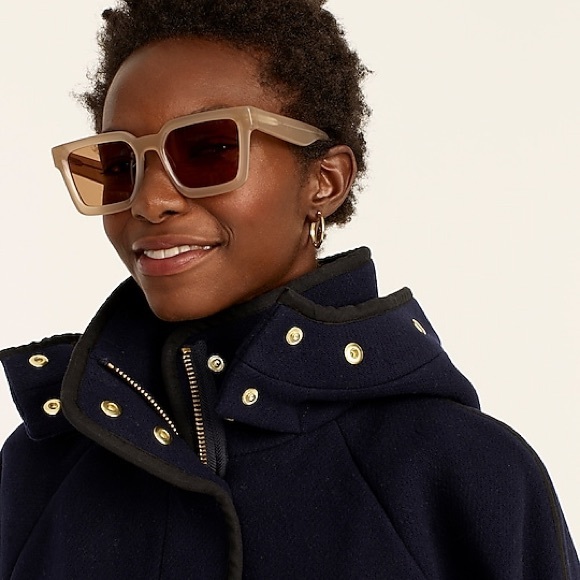 NEW! J. Crew Summit Parka in Italian Stadium-Cloth Wool Coat in Navy (8) - Picture 14 of 16